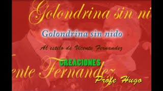 Vicente Fernandez Golondrina sin nido Karaoke [upl. by Schonfeld]