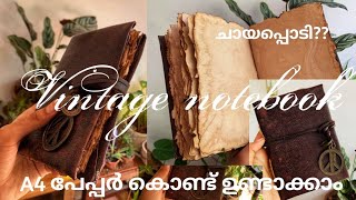 vintage journal DIY  book making  Malayalam [upl. by Ecitnirp]