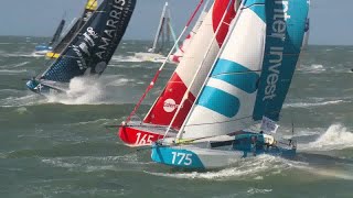 Punishing Start Transat Jacques Vabre The Start ULTIMs Ocean 50 and Class 40 Fleets Report 4 [upl. by Culosio4]