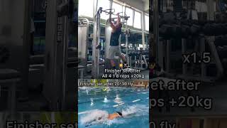 Pull ups the best dryland for swimmers swimming fitnessmotivation fyp [upl. by Oderfigis]