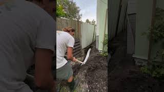 EZ Drain Installation Prefabricated French Drain w Perforated Pipe [upl. by Adranoel]