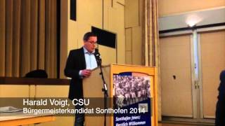 Bürgermeisterwahl Sonthofen 2014 Kandidat Harald Voigt CSU [upl. by Weirick]