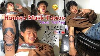 Hannya Mask Tattoo  Japanese tattoo design  best tattoo design  tattoo lover’s  funny video [upl. by Heron]