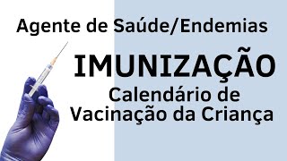 Imunização  Calendário de Vacinação da Criança  Agente de Saúde e Agente de Endemias  Aula 01 [upl. by Gerek]