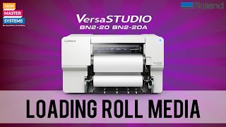 Roland BN220BN220A loading roll media [upl. by Ehrman]