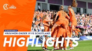 Highlights Vrouwen onder 19  Schotland 2272019 EK [upl. by Ahsil]