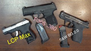 SampW BG 20 Ruger LCP and P365 380 Whos King 👑 [upl. by Kotz]