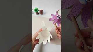 Use two paper cups to make a chewy octopus Its simpleand fun Play with your childrenyoutubeshorts [upl. by Harat]