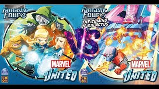 Marvel United The Coming of Galactus Play Through  The Fantastic Four Vs Galactus [upl. by Kcirddec]