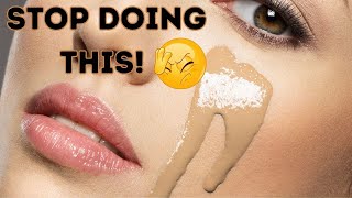 HOW TO APPLY FOUNDATION CORRECTLY AVOID CAKEY PATCHY FOUNDATION [upl. by Davida]