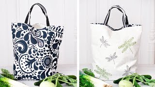 DIY  TASCHE nähen  WENDETASCHE  Nähanleitung für Einsteiger  Upcycling [upl. by Enetsirhc]