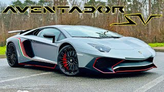 Lamborghini Aventador SV  REVIEW on AUTOBAHN [upl. by Repsihw748]