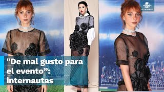 Por usar vestido transparente en estreno de película critican a Natalia Tellez [upl. by Nednarb]