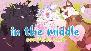 IN THE MIDDLE 🌸 Complete FeathertailNightcloudLeafpool AU MAP [upl. by Leksehcey]