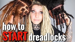 6 different ways to START dreadlocks with demonstrations🙌🏼 [upl. by Cuthburt]