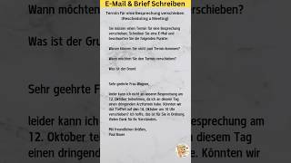 EMail amp Brief Schreiben A1 A2 B1  Geothe Prüfung learngerman [upl. by Aenat]