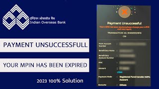 Solution 2023 I payment Unsuccessful error IOB techkurippugal [upl. by Oly302]