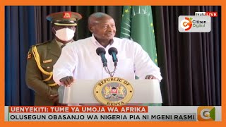 President Yoweri Kaguta Musevenis full speech during the unveiling of Raila Odingas AUC candidacy [upl. by Nahs]