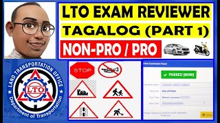 2022 LTO Exam Reviewer Part1 Tagalog  NonProPro Drivers License Application [upl. by Goff]