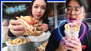 24 Hours Eating GREEK FOOD ft Souvlaki Art a Greek Tavern amp Donuts [upl. by Collie]