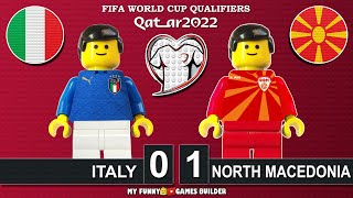 Italy vs North Macedonia 01 • World Cup Qatar 2022 Playoff • Italia Macedonia Lego Football [upl. by Arratahs209]