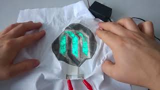 Stretchable Electroluminescent Display bending test 1 [upl. by Yecram940]