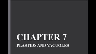 Microbiology Class  Plastids and Vacuoles [upl. by Tterrab]