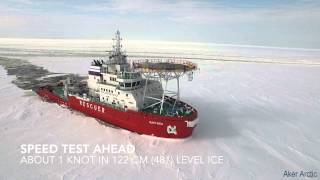 Oblique Icebreaker Baltika  Ice trials on 19 March  10 April 2015 [upl. by Hegyera433]