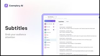 How to create Subtitles  Exemplary AI [upl. by Luhey]