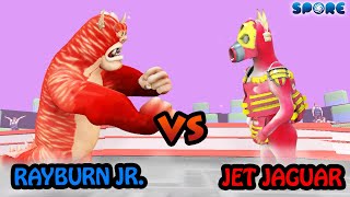 Rayburn Jr vs Jet Jaguar  Cartoon vs Titan S2E6  SPORE [upl. by Chi904]