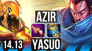 AZIR vs YASUO MID  Rank 7 Azir 624  VN Challenger  1413 [upl. by Janerich]