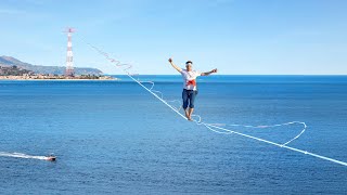 World Record Longest Slackline Attempt [upl. by Remus742]