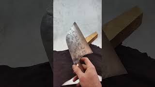 Ein Cleaver aus Kugellager mit Wenge diy forging kitchenknife blacksmith handmade [upl. by Sokil129]