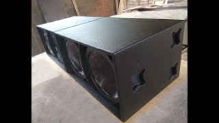 Sub doble de 18 tipo martin audio sw218 subwoofer [upl. by Nosreme]