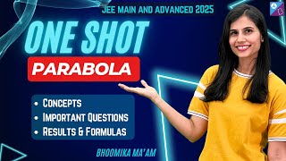 PARABOLA  One Shot  Concepts  Results amp Formulas  JEE Main amp Advanced 2025  Bhoomika Maam [upl. by Kinnie306]