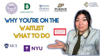 Why you are on the WAITLIST  what to do about it  University waitlist data 2023 Dartmouth Purdue [upl. by Evatsug653]