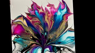 1575 Simpistic Bloom Technique Must See Paint Pouring Fluid Art [upl. by Yardley]