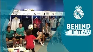 MARCELOs son ENZO shows off his skills in the Real Madrid dressing room [upl. by Belvia249]