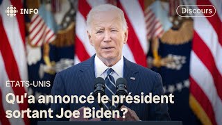 Joe Biden promet une transition pacifique avec Donald Trump élu président des ÉtatsUnis [upl. by Haimorej]