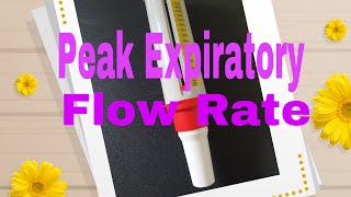 Peak expiratory flow rate PEFR NMCUK OSCE [upl. by Roskes963]