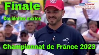 Pétanque Championnat de France 2023 finale doublettes mixtes [upl. by Aniluap184]