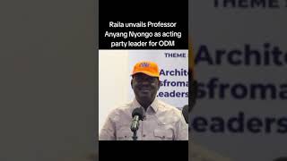 Former Prime minister Raila Odinga Unveils Professor Anyang Nyongo As the Acting ODM Party leaderquot [upl. by Chlores]