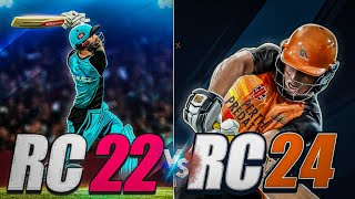 Real Cricket 24 vs Real Cricket 22🔥🔥🔥 Which one is Best Cricket Game for Android RC24 VS RC22 [upl. by Akedijn]