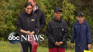 Harry Meghan join welly wanging contest in New Zealand [upl. by Hussey]