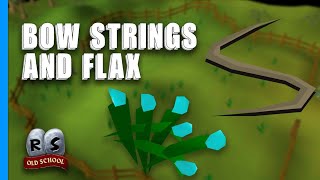 How to pick flax and make bow strings OSRS  Old School RuneScape [upl. by Ahsieyt]