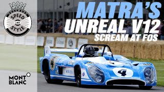 Screaming V12 Matra MS670B deafens the FOS crowd [upl. by Atilrep]