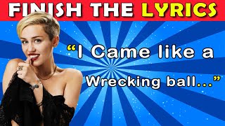 FINISH THE LYRICS  Most Popular Viral Songs 2010  2020📀 Music Quiz 🎵 [upl. by Tezil]