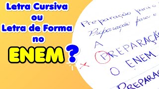 Caligrafia Qual Letra usar na Redação do ENEM [upl. by Ericha]