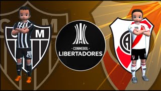 ATLÉTICO MINEIRO X RIVER PLATE COMEMEBOL LIBERTADORES SIMULAÇÃO PRO LEAGUE SOCCER [upl. by Akinar653]