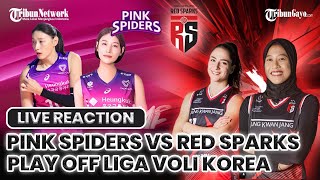 🔴LIVE PINK SPIDERS VS RED SPARK PLAY OFF LIGA VOLI KOREA [upl. by Atcele316]